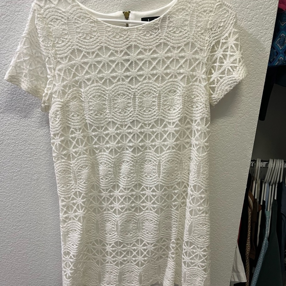 Elegant White Lace Dress